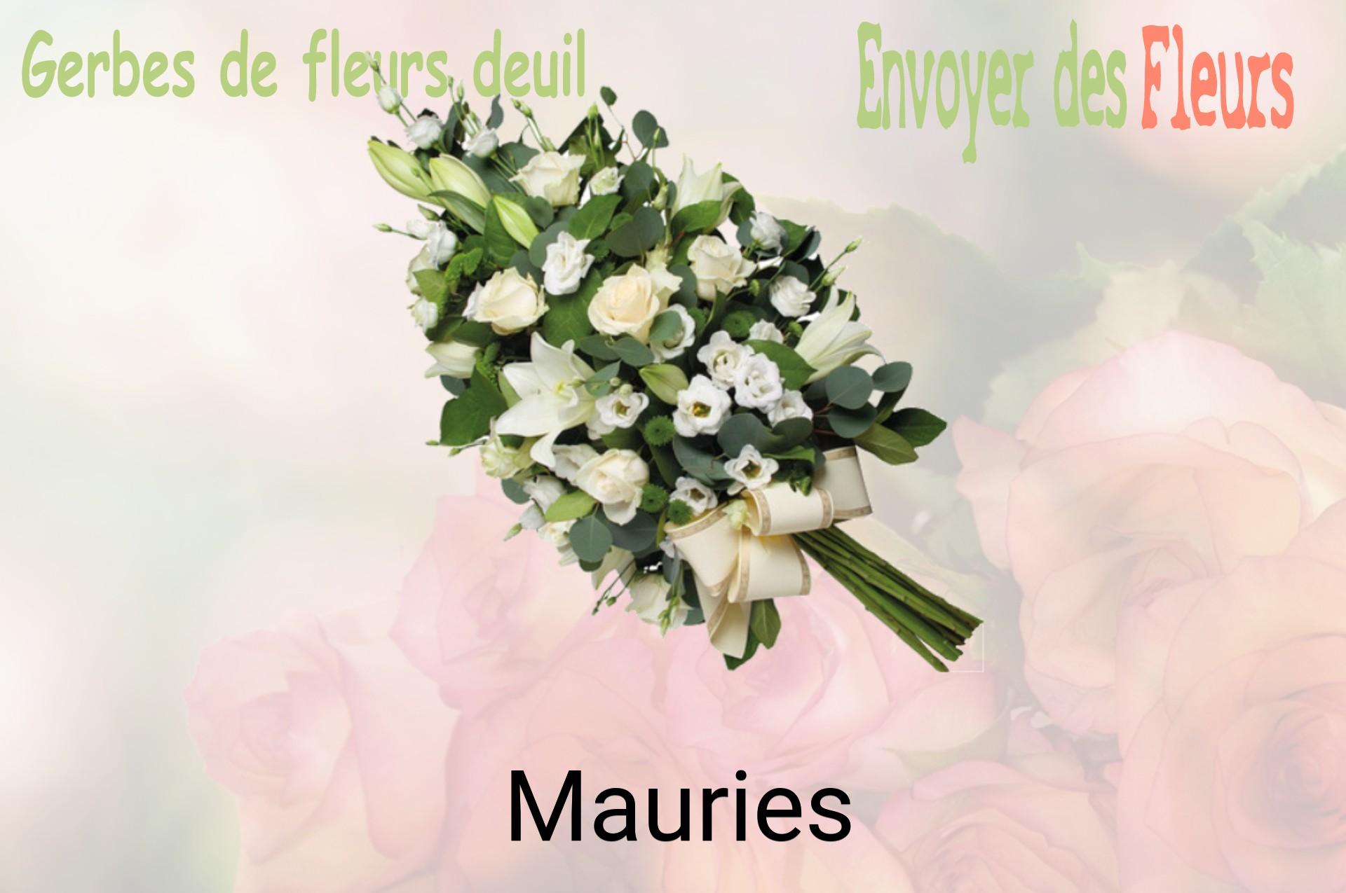 Gerbe de fleurs de deuil livrée à Mauries